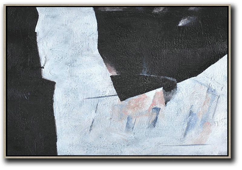 Original Extra Large Wall Art,Hand-Painted Oversized Horizontal Minimal Art On Canvas,Abstract Painting For Home